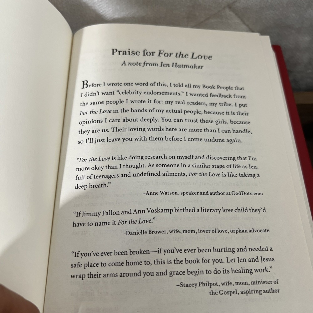 For the Love: Fighting for Grace in a Wo- hardcover, 9780718031824, Jen Hatmaker - Picture 5 of 11